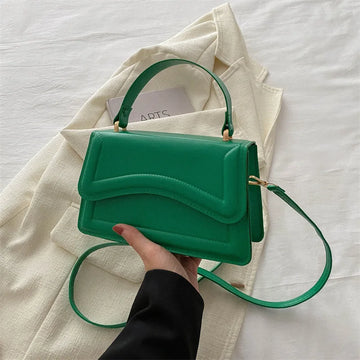 Qfdian Women Shoulder Bag Pu Leather High Quality Crossbody Bags Retro Solid Luxury Handbag Ladies Commuter Shopping Travel Purse